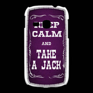 Coque Samsung Galaxy Young Keep Calm and Take Jack Violet