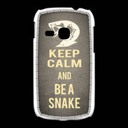 Coque Samsung Galaxy Young Keep Calm and Be a Snake Gris
