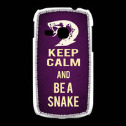 Coque Samsung Galaxy Young Keep Calm and Be a Snake Violet