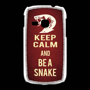 Coque Samsung Galaxy Young Keep Calm and Be a Snake Rouge