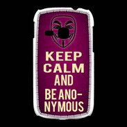 Coque Samsung Galaxy Young Keep Calm and Be Anonymous Rose