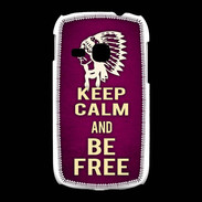 Coque Samsung Galaxy Young Keep Calm and Be Free Rose