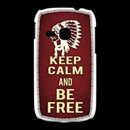 Coque Samsung Galaxy Young Keep Calm and Be Free Rouge