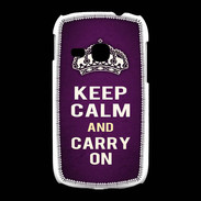 Coque Samsung Galaxy Young Keep Calm and Carry on Violet