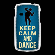 Coque Samsung Galaxy Young Keep Calm and Dance Bleu