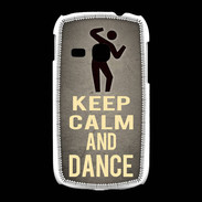 Coque Samsung Galaxy Young Keep Calm and Dance Gris