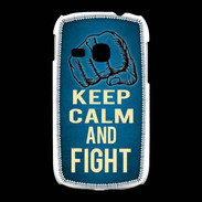 Coque Samsung Galaxy Young Keep Calm and Fight Bleu