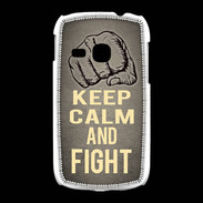 Coque Samsung Galaxy Young Keep Calm and Fight Gris