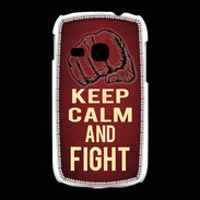 Coque Samsung Galaxy Young Keep Calm and Fight Rouge