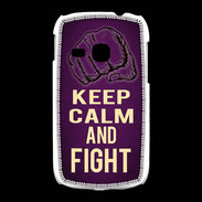 Coque Samsung Galaxy Young Keep Calm and Fight Violet