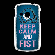 Coque Samsung Galaxy Young Keep Calm and Fist BLeu