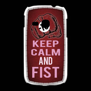Coque Samsung Galaxy Young Keep Calm and Fist Rouge