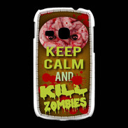 Coque Samsung Galaxy Young Keep Calm and Kill Zombies Orange