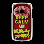 Coque Samsung Galaxy Young Keep Calm and Kill Zombies Rouge