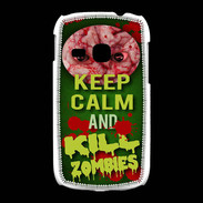 Coque Samsung Galaxy Young Keep Calm and Kill Zombies Vert
