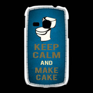 Coque Samsung Galaxy Young Keep Calm and Make cake Bleu