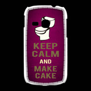 Coque Samsung Galaxy Young Keep Calm and Make cake Rose