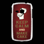 Coque Samsung Galaxy Young Keep Calm and Make cake Rouge