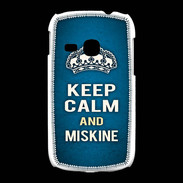 Coque Samsung Galaxy Young Keep Calm and Miskine Bleu