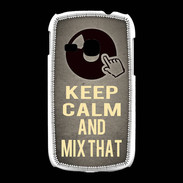Coque Samsung Galaxy Young Keep calm and Mix That Gris
