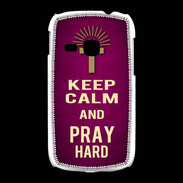 Coque Samsung Galaxy Young Keep Calm and Pray Christian Rose