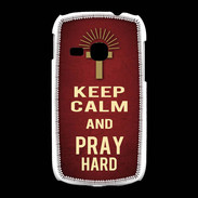 Coque Samsung Galaxy Young Keep Calm and Pray Christian Rouge