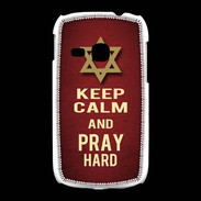 Coque Samsung Galaxy Young Keep Calm and Pray jewish Rouge