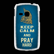 Coque Samsung Galaxy Young Keep Calm and Pray Muslim Bleu