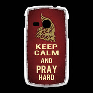 Coque Samsung Galaxy Young Keep Calm and Pray Muslim Rouge