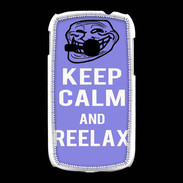 Coque Samsung Galaxy Young Keep Calm and Be Reelax Bleu