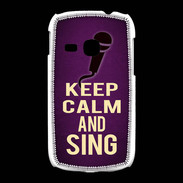 Coque Samsung Galaxy Young Keep Calm and Sing Violet