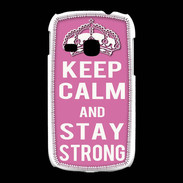 Coque Samsung Galaxy Young Keep Calm and Stay strong Rose