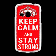Coque Samsung Galaxy Young Keep Calm and Stay strong Rouge