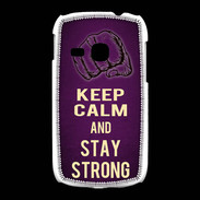 Coque Samsung Galaxy Young Keep Calm and Stay strong Violet