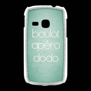 Coque Samsung Galaxy Young Boulot Apéro Dodo Vert ZG