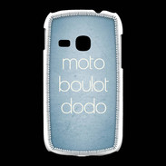 Coque Samsung Galaxy Young Moto Boulot Dodo Bleu ZG