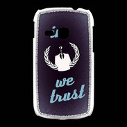 Coque Samsung Galaxy Young In anonymous We trust bleu ZG