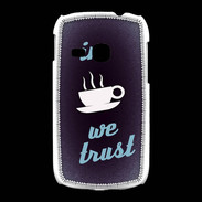 Coque Samsung Galaxy Young In Coffee We trust Bleu ZG