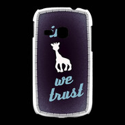 Coque Samsung Galaxy Young In Girafe We trust Bleu ZG
