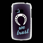 Coque Samsung Galaxy Young In Luck We trust Bleu ZG