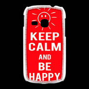 Coque Samsung Galaxy Young Keep calm Be Crazy Rouge