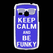 Coque Samsung Galaxy Young Keep Calm Funky Bleu