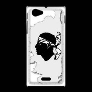 Coque Sony Xpéria J Carte de la Corse avec tête 5