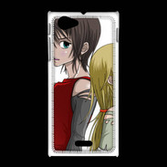 Coque Sony Xpéria J Cute Boy and Girl