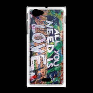 Coque Sony Xpéria J All you need is love 5