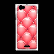 Coque Sony Xpéria J Capitonnage Rose