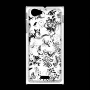 Coque Sony Xpéria J Design Fleur Tribal