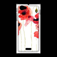 Coque Sony Xpéria J Dessin de coquelicot