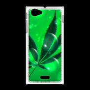 Coque Sony Xpéria J Cannabis Effet bulle verte