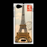 Coque Sony Xpéria J Vintage Tour Eiffel carte postale